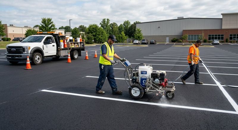 Asphalt Painting in Roswell, GA