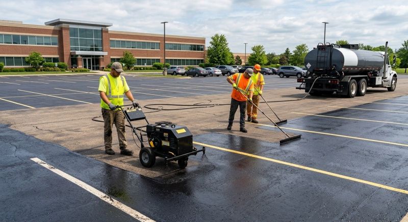 Church Parking Lot Sealcoating in Columbus, OH