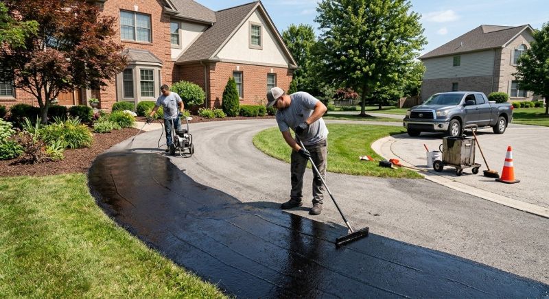 Hot Tar Driveway Sealing in Tampa, FL